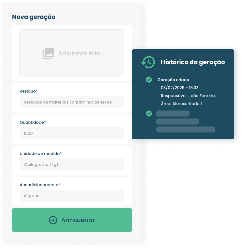 Mockup armazenamento